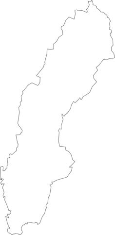 Sweden map outline vector image