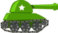 Cartoon tank vector image