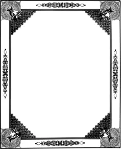 Ornate box frame vector image