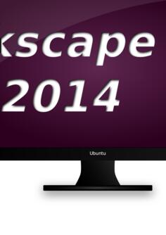 PC monitor with Inkscape background vector image