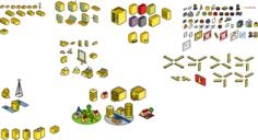 Business communication icon set vector image
