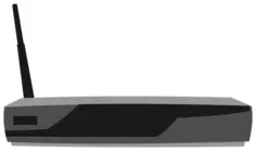 Cisco 851 Integrated services router vector clip art