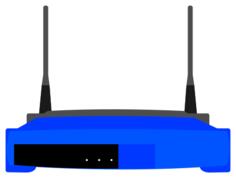 Linksys SE2800 wireless router vector image