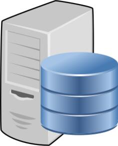 Vector drawing of database server