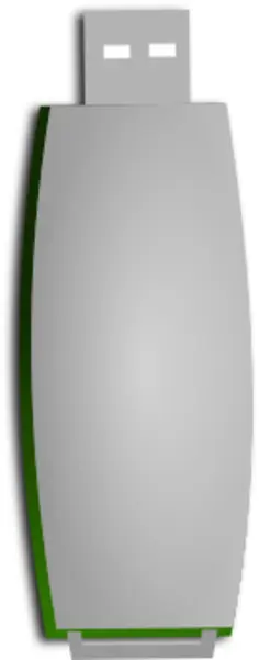 Green and white USB stick vector illustrtaion