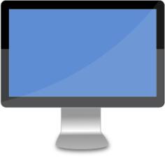 Modern wide desktop vector image