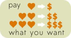 Pay What You Want Sticker Vector