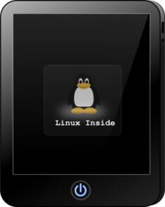 Linux tablet PC vector image