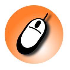 Mouse in circle vector image