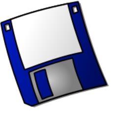 Computer floppy disk vector drawing