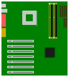 Green motherboard vector image
