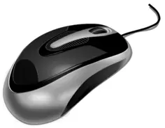 Photorealistic vector image of computer mouse
