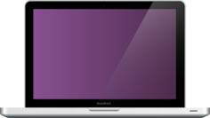 MoonBook laptop vector illustration