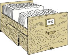 Vector image of file cabinet