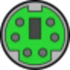 PS2 mouse port vector image