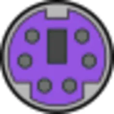 PS2 keyboard port vector image