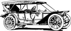 Old American car vector illustration