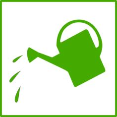 Eco green watering vector icon