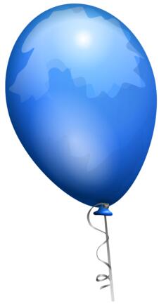 Blue balloon vector image
