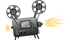 Film projector vector drawing