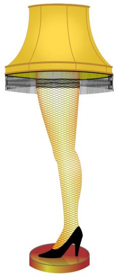 Lady leg's lamp vector image