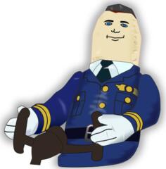 Blow-up pilot vector image