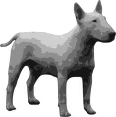 Grayscale vector image bull terrier