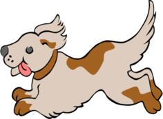 Running dog vector clip art