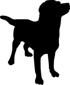 Silhouette vector graphics of dog