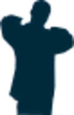 Silhouette of break dancer vector drawing