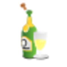 Wine bottle and glass vector image