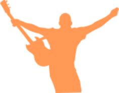 Rock star silhouette vector image