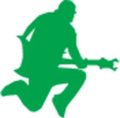 Bass guitarist silhouette vector image