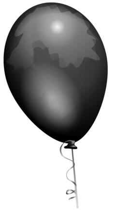 Black balloon vector drawing
