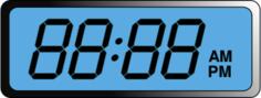Digital LCD clock vector image