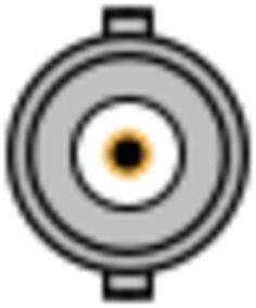 BNC female connector axis view vector image