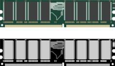 RAM memory card vector image