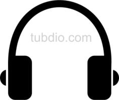 Vector clip art of headphones icon