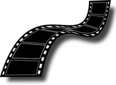 Black and white film strip vector image