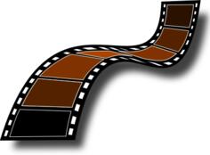 Sepia film strip vector image