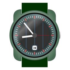 Analog wristwatch vector clip art
