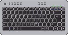 Vector graphics of a computer keyboard