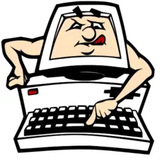 Funny computer vector illustration