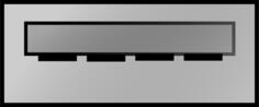 Connector for USB type A vector image