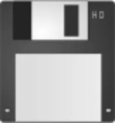 Grayscale computer diskette vector clip art