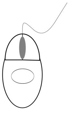 Wired mouse vector drawing