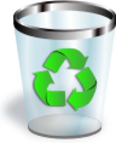 Recycling bin icon vector drawing