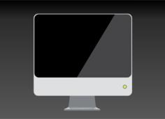 LCD screen on grey background vector image
