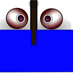 Two webcams in face-like vector drawing