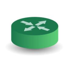 Green router diagram icon vector drawing